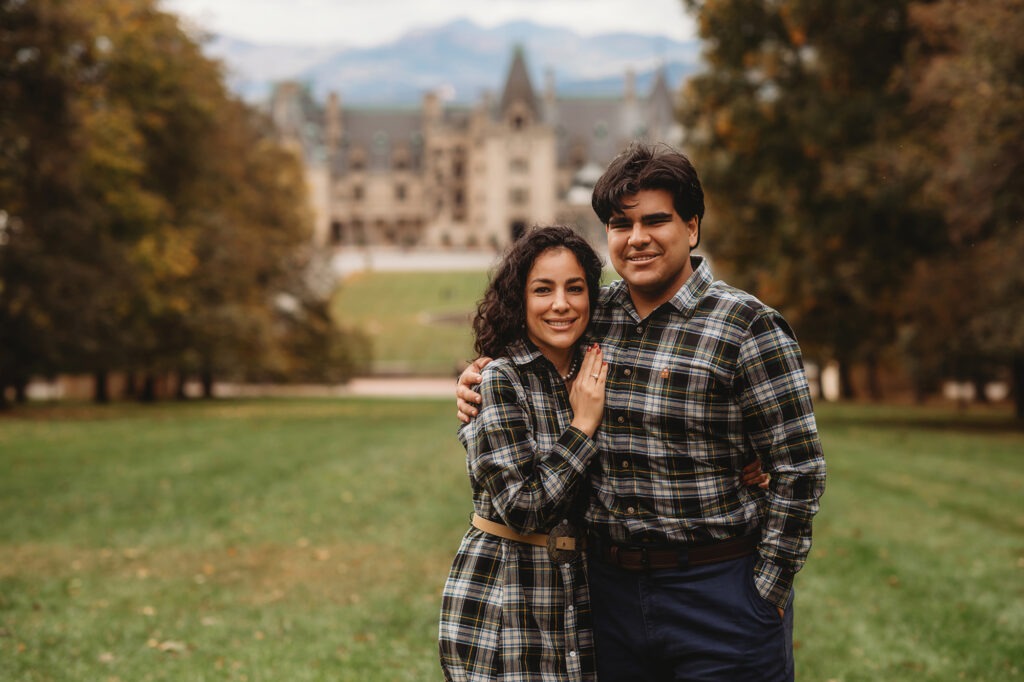 Mother & Son pose for Family Photos at Biltmore Estate in Asheville, NC.