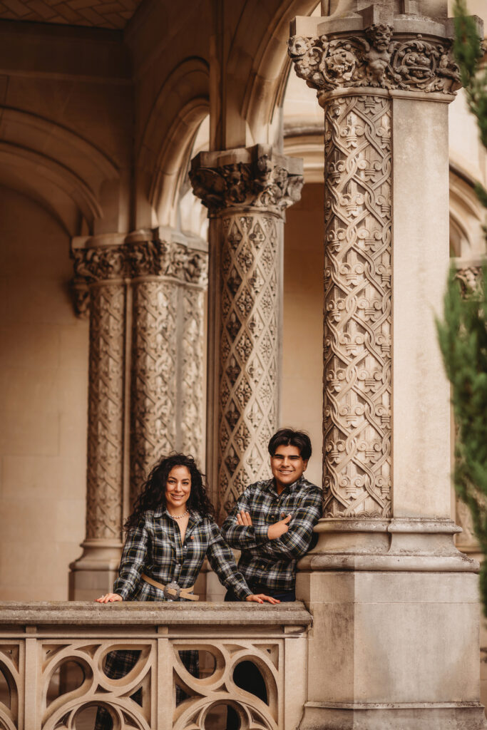 Mother & Son pose for Family Photos at Biltmore Estate in Asheville, NC.