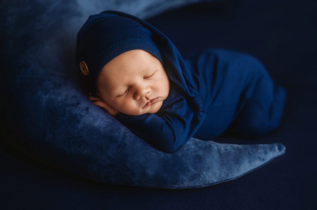 Newborn Baby posed for Newborn Portraits in Asheville, NC.