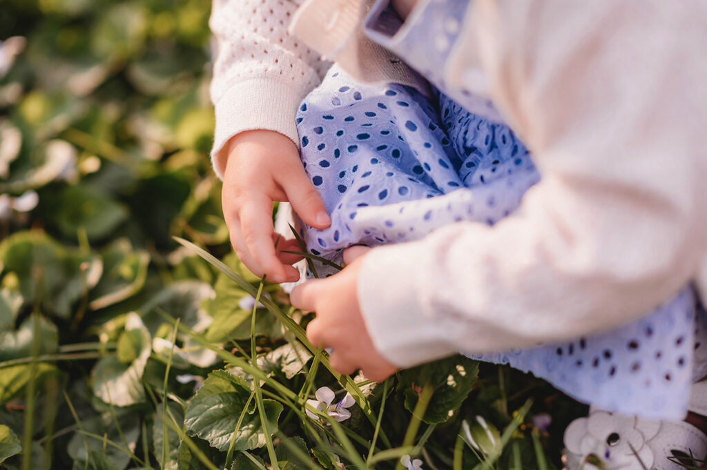 Baby's tiny details during Spring Photoshoot in Asheville
