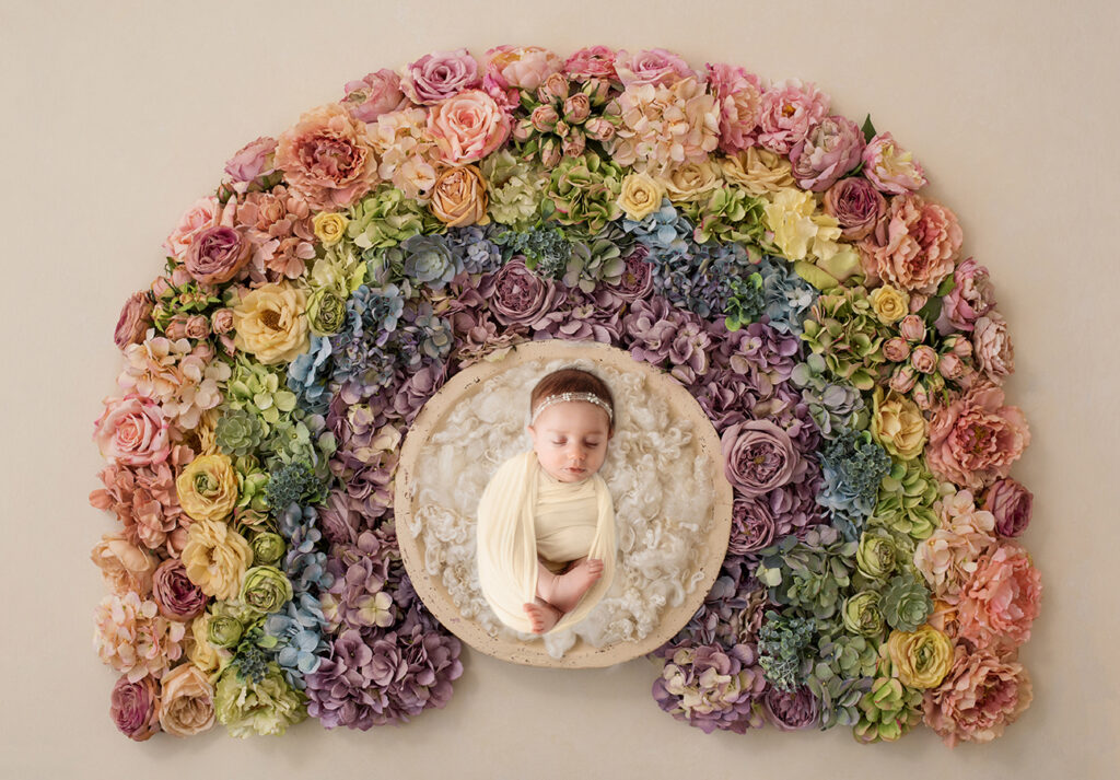 Newborn Baby posed for Newborn Portraits in Asheville, NC.