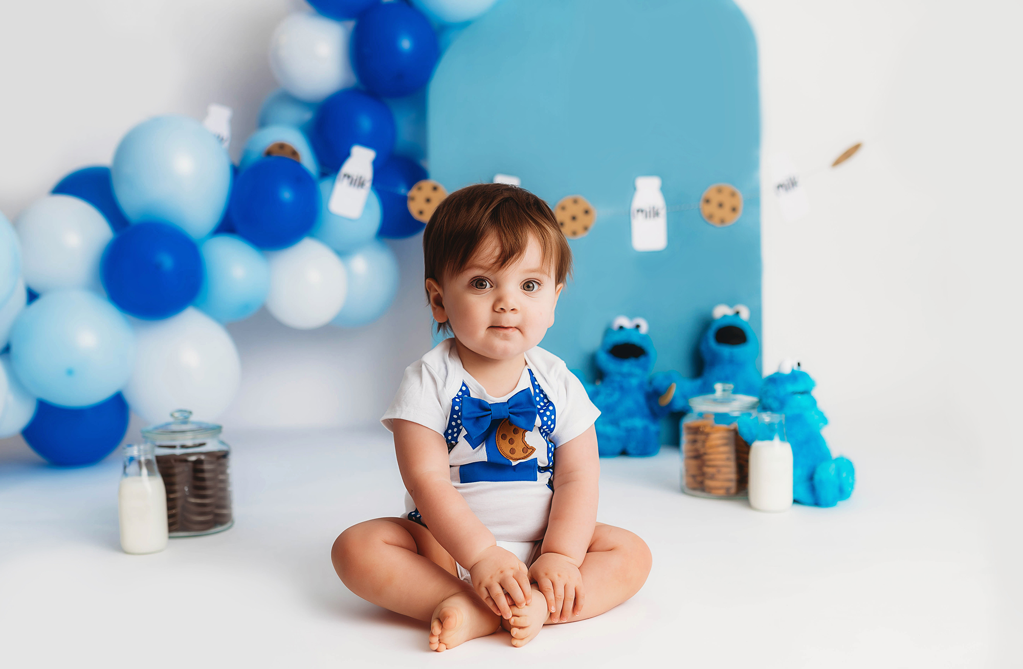 Baby celebrates his first birthday with a Cake Smash Photoshoot in Asheville and gifts from the Best Toy Store in Asheville.