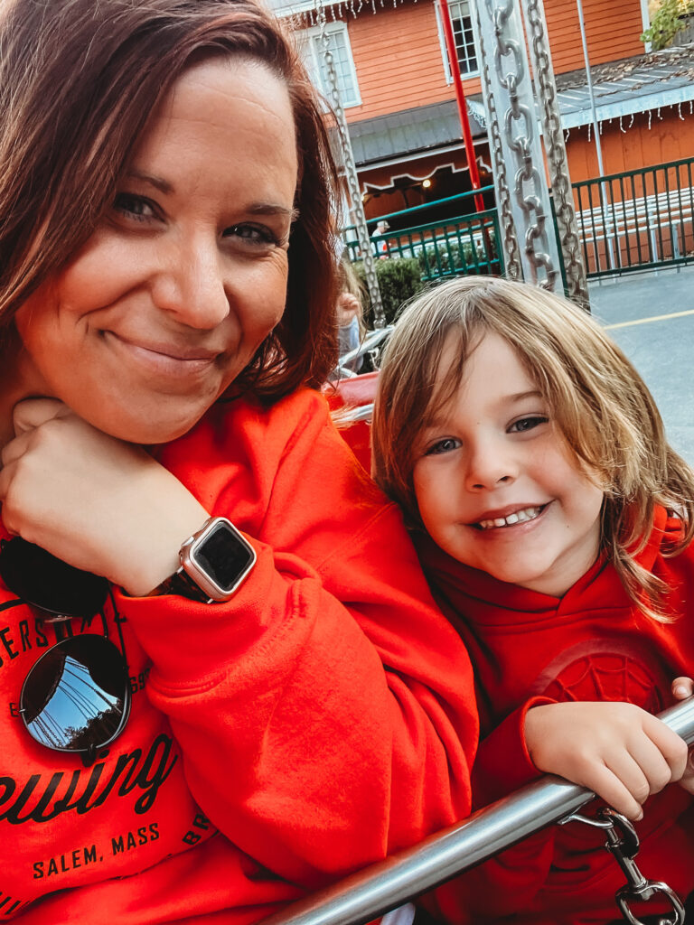 Asheville Family Photographer enjoys Dollywood in the Fall with her son. 