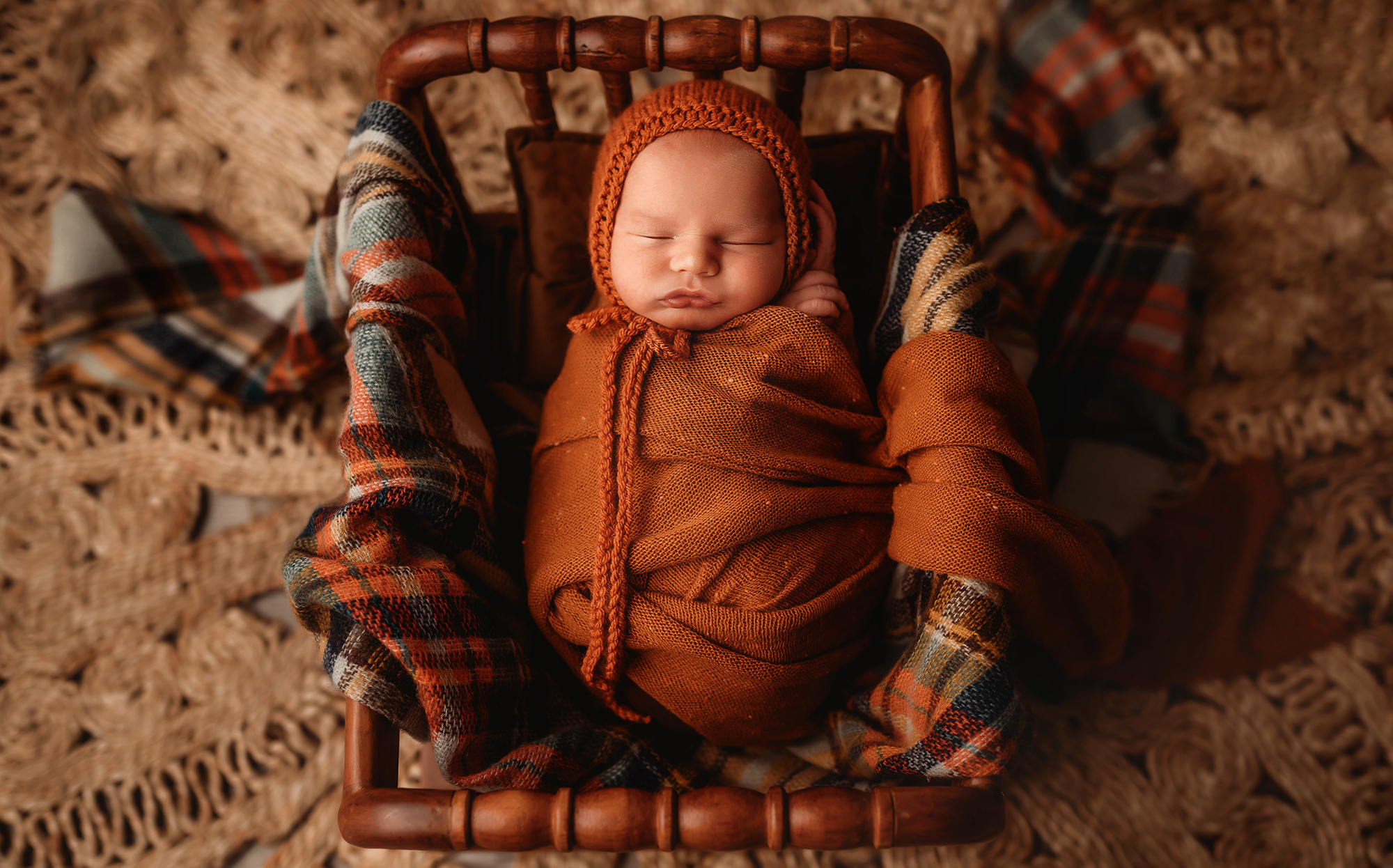 Infant posed for Newborn Photos in Asheville, NC.