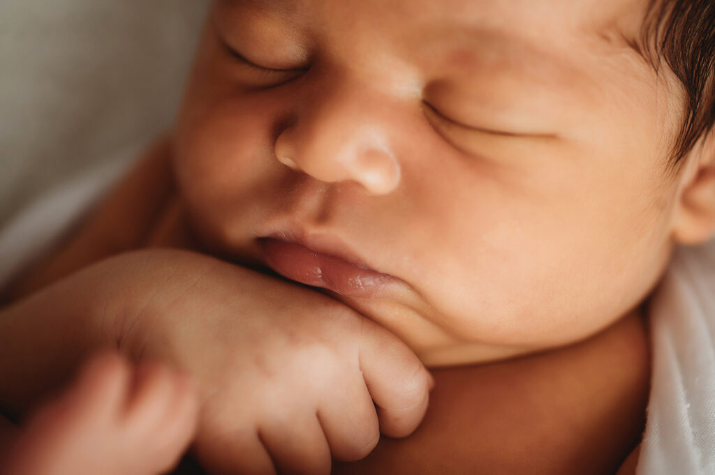 Newborn Baby's tiny details photographed during a Newborn Portrait Session at Asheville, NC Newborn Photography Studio.