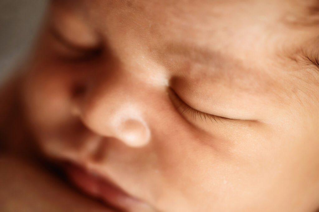 Newborn Baby's tiny details photographed during a Newborn Portrait Session at Asheville, NC Newborn Photography Studio.