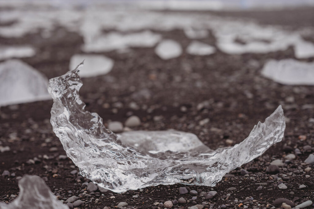 Landscape Photo of Icebergs in Iceland.