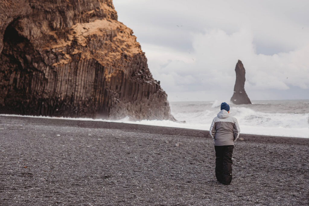 Landscape Photo of Black Sand Beach in Iceland.