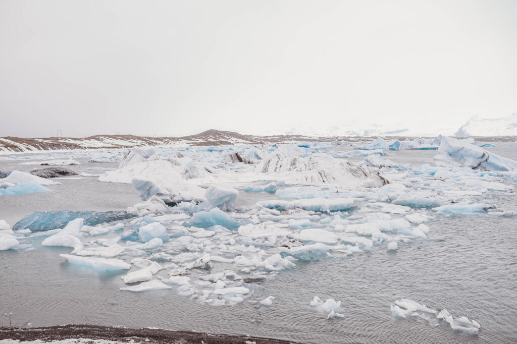 Landscape Photo of Icebergs in Iceland.