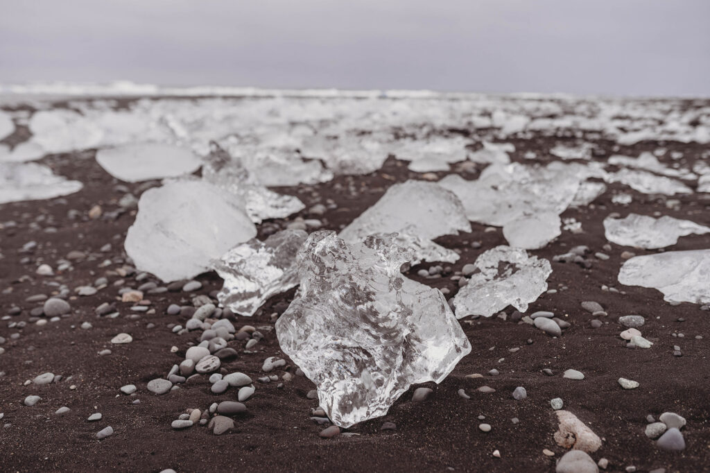 Landscape Photo of Icebergs in Iceland.