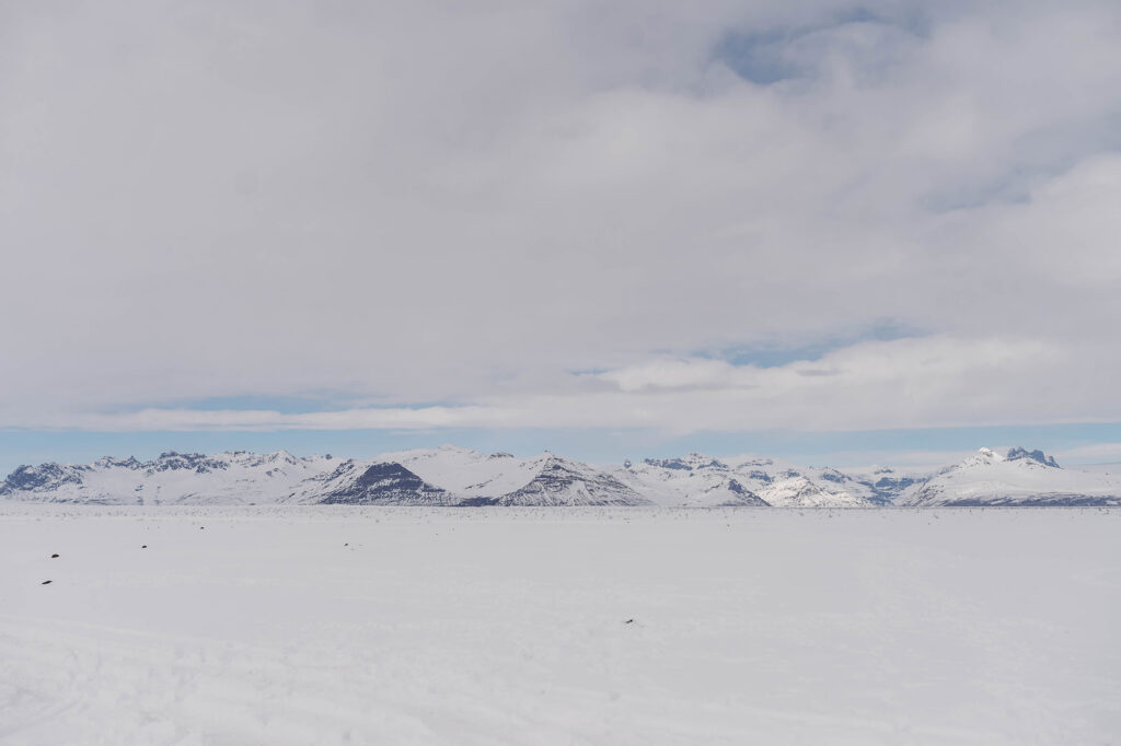 Gorgeous, snowy Landscape Photo of a mountain in Iceland - Asheville Photographer's Trip to Iceland.