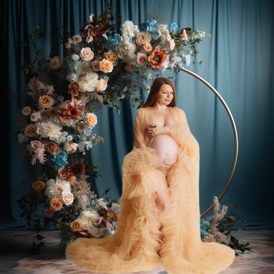 Expectant Mother poses for Maternity Photoshoot in Asheville, NC Maternity Photography Studio.